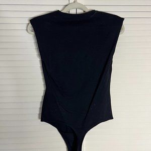 Short-Sleeve Cotton-Blend Seamless Fabric Crew Bodysuit